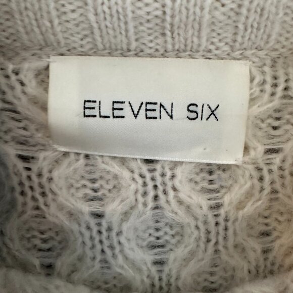 Eleven Six Size Medium/Large Knit Mock Neck Celia Color Block Sweater - Picture 4 of 11